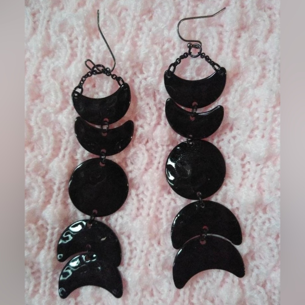 Moon phase earrings